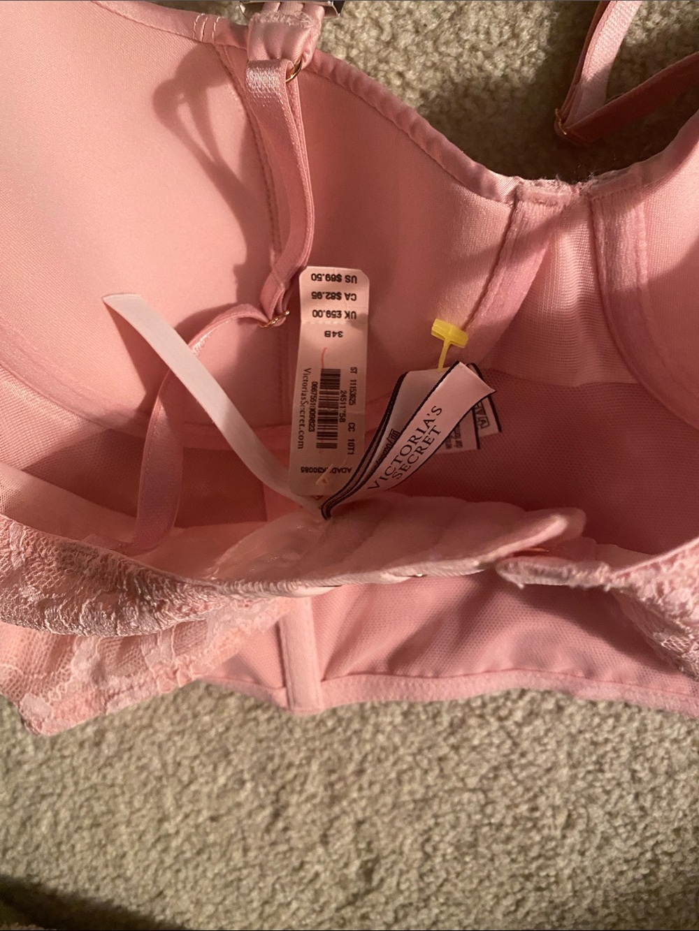 Victoria’s Secret 34B Balconette boned bra NWT pink - Picture 5 of 6